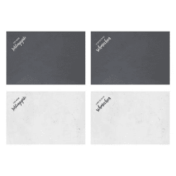 Motivierende Spruch-Platzmatten, 4er-Set, 44x29cm – Tischdekoration