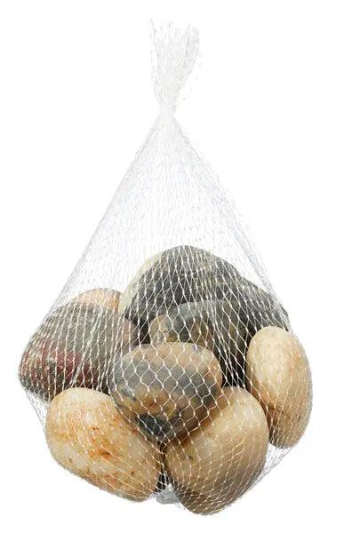 Nat&uuml;rliche Bachsteine als Deko im Netz, Ca. 1kg &ndash; Vielseitige Zierkiesel