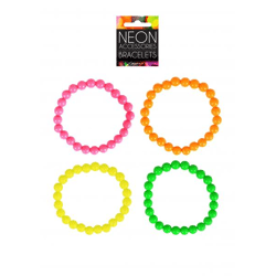 Neon-Armband 20 cm – 4 sortierte Farben, Party- und Event-Zubehör