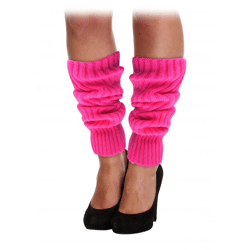 Neon Pink Beinwärmer Für Kostüme Und Sport, Leuchtende Farbe