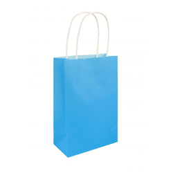 Neonblaue Tasche mit Griffen, 14x21x7 cm - Styrische Tragetasche für Alltag & Events