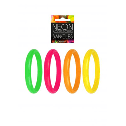 Neonfarbene Armbander 15cm, 4 leuchtende Farben – Partyzubehör & Accessoires