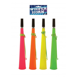 Neonfarbener Hörner mit Schrauben, 37 cm, 4 verschiedene Farben - Partyzubehör und Dekoration