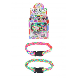 Neonfarbenes Zopfarmband, 21 cm – verschiedene Farben – modisches gewebtes Accessoire für alle Altersgruppen