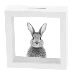 Niedliche Hasen-Spardose, ca. 13 cm - Ideal zum spielerischen Sparen