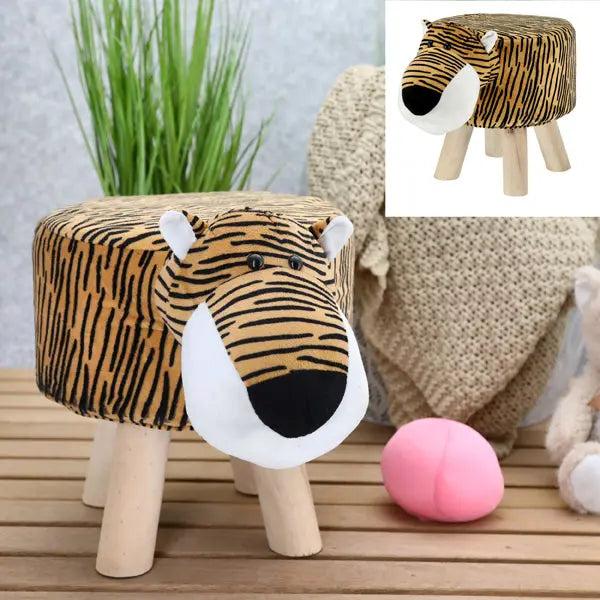Niedlicher Tiger-Hocker, Kinder-Sitzm&ouml;bel, ca. 30cm hoch &ndash; Spa&szlig;ige und funktionale Kindereinrichtung