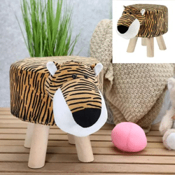 Niedlicher Tiger-Hocker, Kinder-Sitzmöbel, ca. 30cm hoch – Spaßige und funktionale Kindereinrichtung