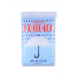 Notfall-Poncho, transparent, wasserdicht aus Kunststoff, leicht, wiederverwendbar