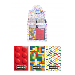 Notizbuch Brickz 9,3 x 5,5 cm – 3 verschiedene Designs, kompakt und farbenfroh