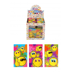 Notizbuch Smile im Taschenformat, 9,3 x 5,5 cm, in 3 verschiedenen Designs, ideal für Unterwegs