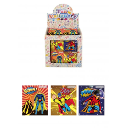 Notizbuch Superhero, 7cm x 6cm, 10 Seiten - Mini-Schreibblock für Kinder