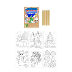 Öko-Freundliches A6 Weihnachtsfarbenset 14x10cm - Umweltbewusstes Malset