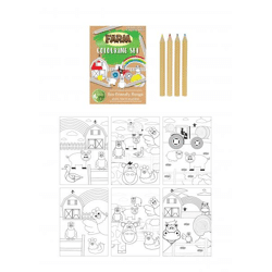 Öko-Malset Bauernhof A6, umweltfreundlich, 14 x 10 cm, für Kinder