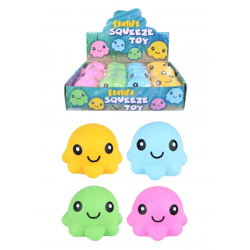 Oktopus-Toys Zum Quetschen, 4 Verschiedene Farben - Stressabbau und Sensorisches Spielzeug