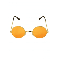 Orangefarbene Gläser mit Goldrahmen für Erwachsene – stilvolle Sonnenbrille