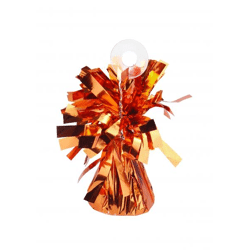 Orangefarbener Folienballon, Gewicht 85 g – stabiles Bodenmodell