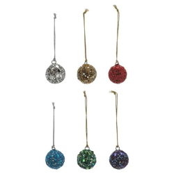 Orientalisches Set Kleine Hängekugeln, 6 Stück, 4cm