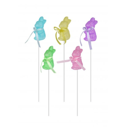 Oster-Glitzerhasen-Picks, 23 cm, 5er-Set – ideal für Dekoration und Bastelarbeiten