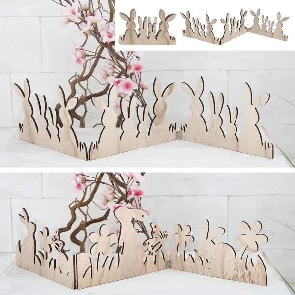 Oster-Silhouetten-Deko, 3-teilig, 2er Set, Breite ca. 66 cm