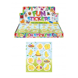 Osteraufkleber Küken 10 x 11,5 cm – 12 Stück pro Karte, fröhliche Frühlingsdekorationen