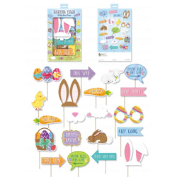 Osterjagd-Dekoration mit Stab, verschiedene Designs – ideal für Party und Spiele