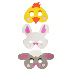 Ostermasken Eva-Schaum - 3 Verschiedene Motive Für Ostern