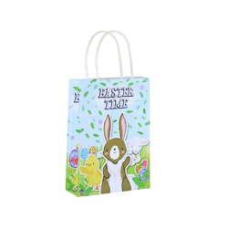 Ostertasche mit Henkel 14x21x7 cm - Festliche Frühlings-Geschenktüte für die Osterfeier