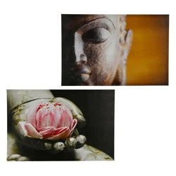 Outdoor Canvas Bilder Buddha, 2er-Set, 60x40 cm – Zen-Wandkunst | Spirituelle Deko