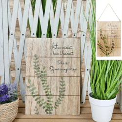 Outdoor Garden Plaque, Approx. 28x40 cm, Weather-Resistant