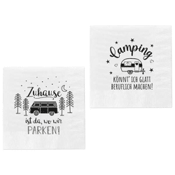 Outdoor-Tischservietten: 20er-Pack, 2-lagig, ideal für Camping und Picknicks (94 Zeichen)