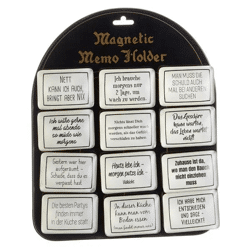 Packung mit 12 dekorativen Magneten mit inspirierenden Sprüchen, ca. 5x7 cm – Ideal für Pinnwand