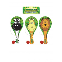 Paddleball-Schläger 'Dschungel', Holz, 22 cm, 3 Varianten - Outdoor-Spielzeug für Kinder