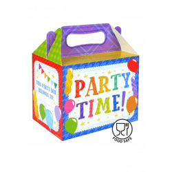 Partytime Lunchbox 14L x 9,5B x 12H cm, BPA-frei, Kinder Brotdose mit Griff