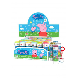 Peppa Pig Seifenblasen 60ml mit Puzzle-Labyrinth, Kinderspielzeug für Draußen