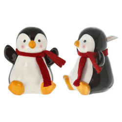 Pinguin-Spardose mit Schal, ca. 13x16 cm – Niedlicher Sparfreund