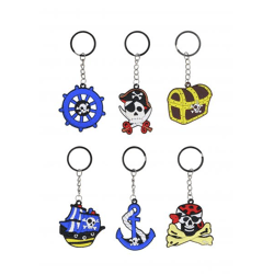 Piraten K/C 5 cm, 6 verschiedene Motive - Deko-Anhänger für Themenpartys