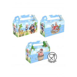 Piraten-Lunchbox, 22,5L x 9,5B x 12H cm, 3 Varianten, Kinder Brotzeitbox