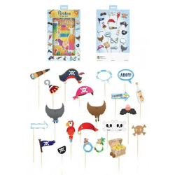 Piraten-Regeln legen verschiedene Designs mit Stick fest – Partydekorationen für Kinder