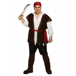 Piratenkostüm Herren XL - Karibischer Piratenkapitän Verkleidung, Erwachsene