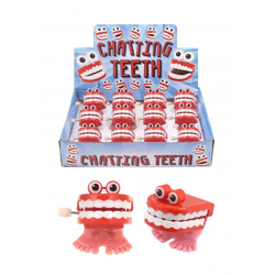 Plappernde Zähne Mit Augen, Uhrwerk, 4 Cm - Lustiges Aufziehspielzeug und Scherzartikelen
