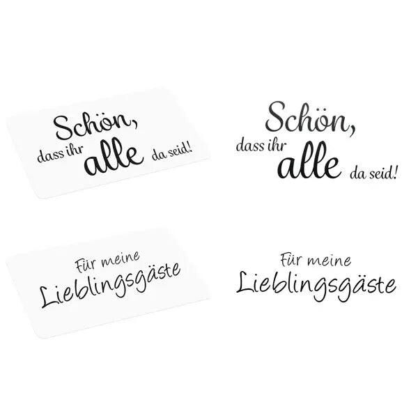Platzmatten Spr&uuml;che 2er-Set - Inspirierende 44x28,5cm Matten f&uuml;r den Esstisch