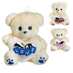 Plush bear with heart 