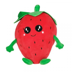 Plüsch-Erdbeere mit Gesicht namens Berry, 45 cm