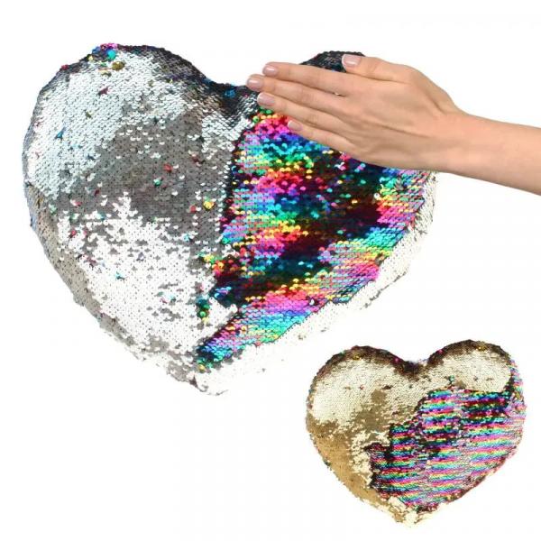 Pl&uuml;sch-Herz mit Pailletten "Glamour", 40 cm