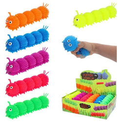 Plüschige Raupe, 6er-Pack, Länge 20 cm - Kuscheltier Insekten für Kinder