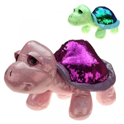 Plush turtle with shiny sequins 