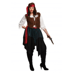 Plus Size Damen Piratenkostüm Karibik - Erwachsene Piratenverkleidung