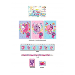Pony-Briefpapier-Set, 5-teilig, Motiv Pferde, Kinder-Briefpapier