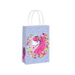 Ponys Geschenktüte mit Henkel, 14x21x7 cm, Kindergeburtstag Partytüte