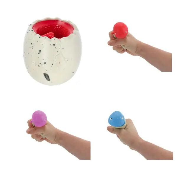 POP Quetschfiguren Dinoei, 3er Set, Stressabbau Spielzeug, 6x6cm